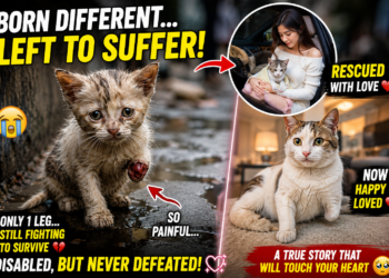 From Rejection to Love: The Inspiring Journey of a Disabled Cat Rescued by a Wealthy Young Woman