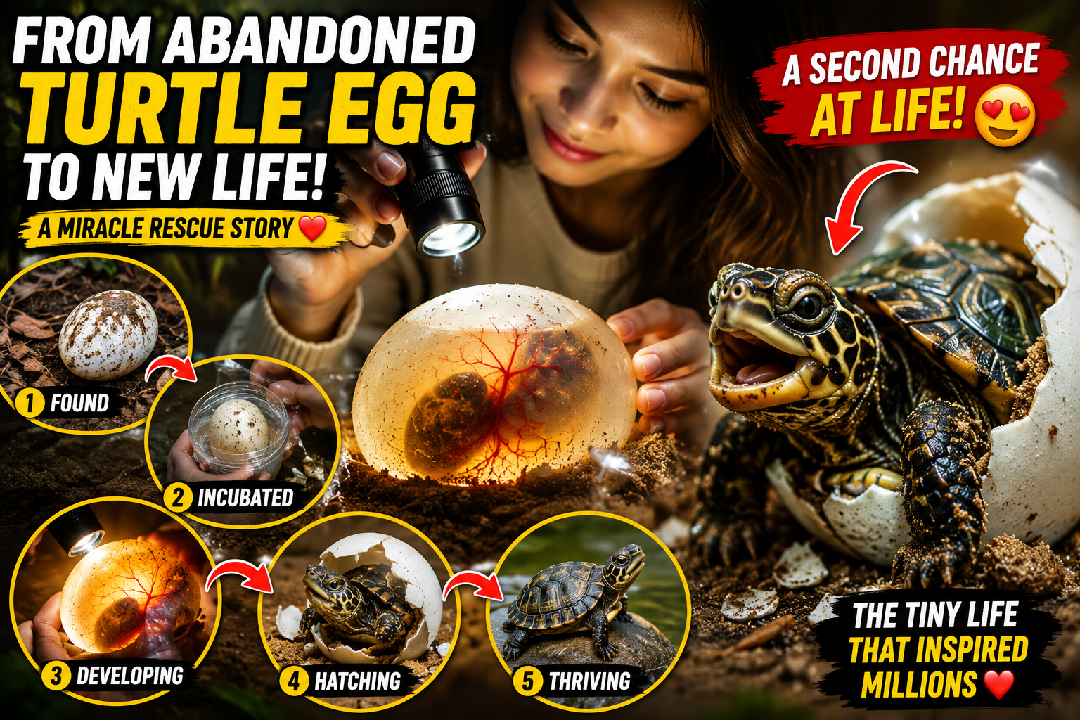 From a Forgotten Turtle Egg to a Thriving Life: The Incredible Hatching Journey That Inspired Millions