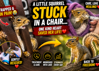 The Incredible Rescue of a Squirrel Trapped Inside a Wooden Chair: A Journey from Agony to Recovery
