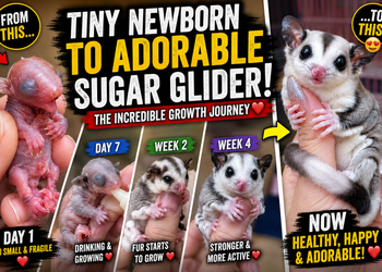 The Incredible Journey of a Tiny Sugar Glider: From a Fragile Newborn to a Healthy Little Survivor