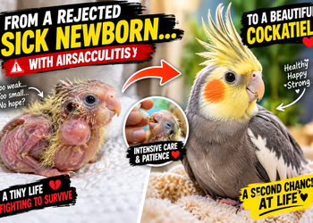 From a Rejected Newborn to a Beautiful Cockatiel: A Remarkable Journey of Recovery