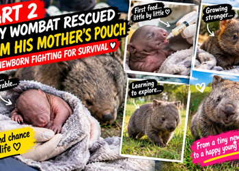 🐾 Part 2: The Tiny Wombat Rescued From His Mother’s Pouch — A Newborn Fighting for Survival