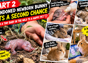 🐰 Part 2: A Kind Woman Found an Abandoned Newborn Bunny — Then Gave It a Second Chance