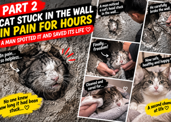 🐱 Part 2: The Stray Cat Trapped in a Wall — A Desperate Rescue That Finally Set Him Free